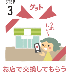 STEP3 お店で交換してもらう